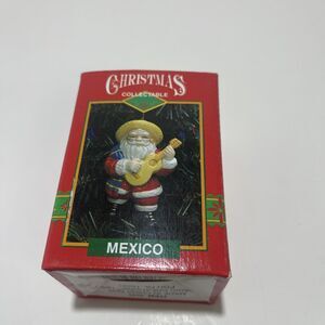 Vtg  Christmas Collectable Mexico Santa Ornament Santas Around World 1995 NIB
